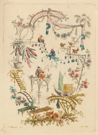 Ornamental Design from Nouvelle Suite de Cahiers Chinois à l